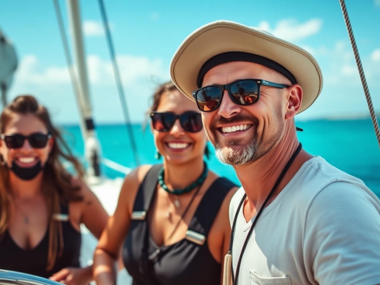 Flagship Aruba crew on the boat
