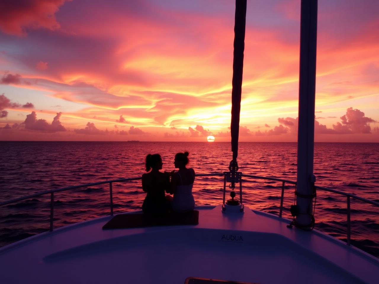Stunning Caribbean sunset cruise